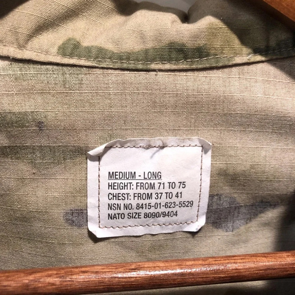 US Military Offical Issue Woodland Camp Jacket Medium Long Insect Repellant L/S - Picture 7 of 8